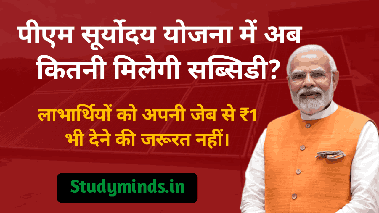 PM Suryoday Yojana Subsidy